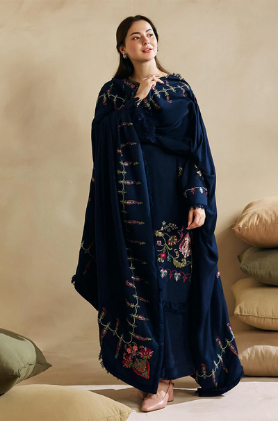 ZARA SHAHJAHAN - 3PC Lawn Embroidered Suit - FFU0154 - Farakh Fabrics