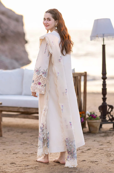 Qalamkar - 3PC Lawn Chicken Kari Embroidered Suit - FFU0225 - Farakh Fabrics