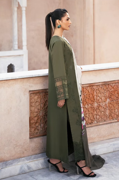 Esra - 3PC Lawn Embroidered Suit - FFU0202 - Farakh Fabrics