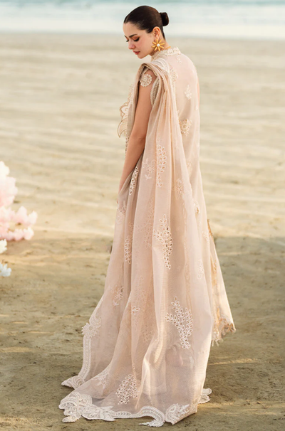 Qalamkar - 3PC Lawn ChickenKari Embroidered Suit - FFU0339 - Farakh Fabrics