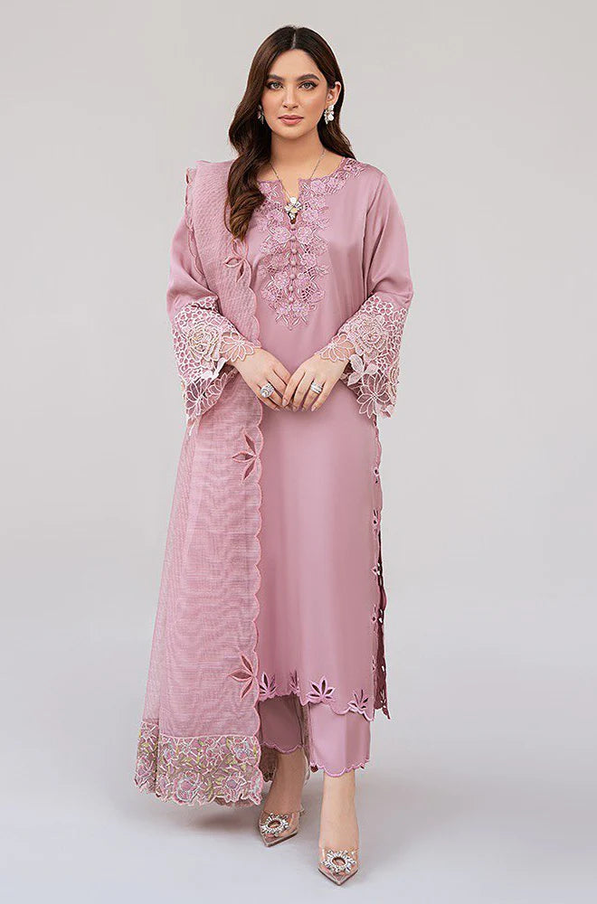 Nadia Farooqi Unstitched 3 piece lawn Embroidered suit FF075