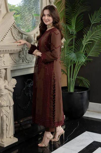 Asim Jofa - 3PC Lawn Embroidered Dress - FFU0140 - Farakh Fabrics