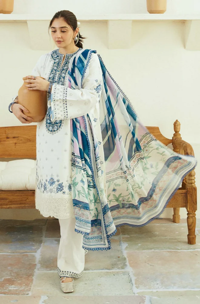 Coco By Zara Shahjahan - 3PC Lawn Embroidered Suit - FFU0170 - Farakh Fabrics