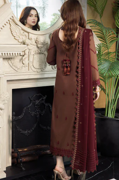 Asim Jofa - 3PC Lawn Embroidered Dress - FFU0140 - Farakh Fabrics