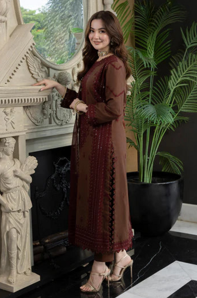 Asim Jofa - 3PC Lawn Embroidered Dress - FFU0140 - Farakh Fabrics