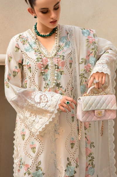 Crimson - 3PC Lawn ChickenKari Embroidered Suit - FFU0227 - Farakh Fabrics