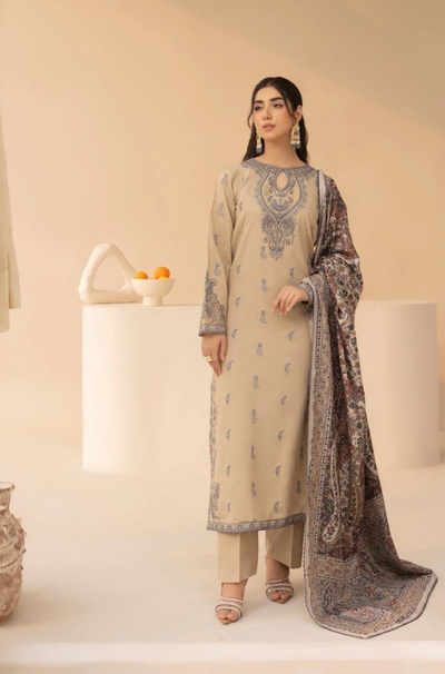 Mohagni - 3PC Lawn Embroidered Suit - FFU0212 - Farakh Fabrics