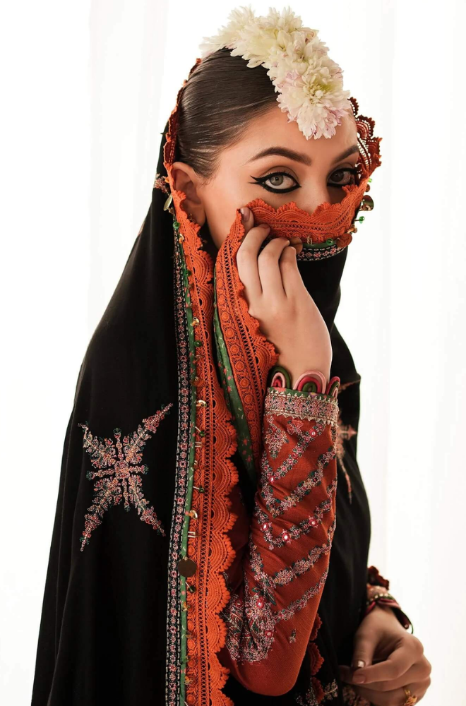 Hussain Rehar - 3PC Lawn Embroidered Suit - FFU0344 - Farakh Fabrics