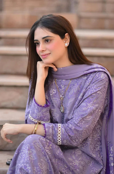 Breeze- 3PC Lawn Embroidered Suit - FFU0291 - Farakh Fabrics