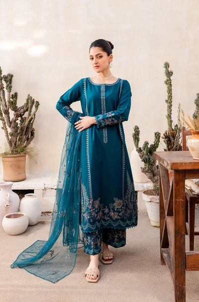 Batik - 3PC Lawn Embroidered Suit - FFU0133 - Farakh Fabrics