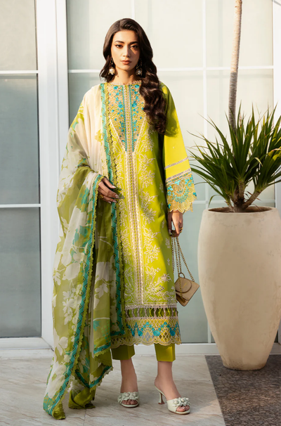 Charizma - 3PC Lawn Embroidered Suit - FFU0193 - Farakh Fabrics