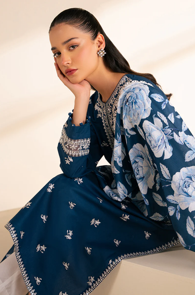 Jazmin - 3PC Lawn Embroidered Suit - FFU0207 - Farakh Fabrics