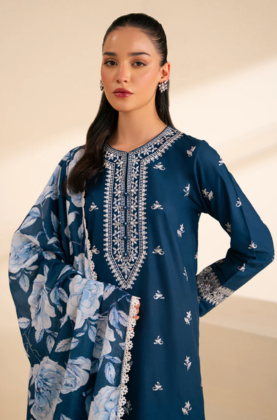 Jazmin - 3PC Lawn Embroidered Suit - FFU0207 - Farakh Fabrics