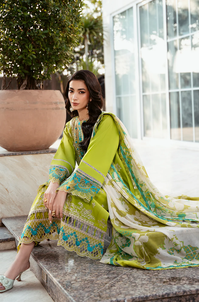 Charizma - 3PC Lawn Embroidered Suit - FFU0193 - Farakh Fabrics