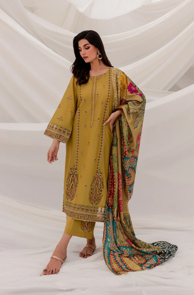 Batik - 3PC Lawn Embroidered Suit - FFU0228 - Farakh Fabrics