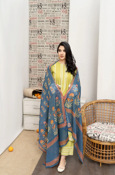 Urge - 3PC Lawn Embroidered Suit - FFU0173 - Farakh Fabrics