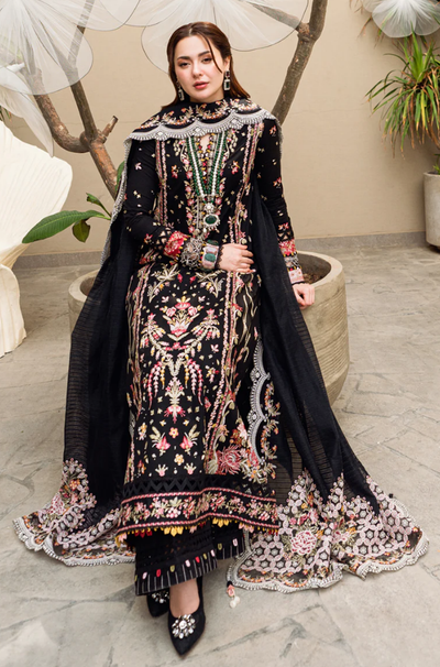 Qalamkar - 3PC Lawn Embroidered Suit - FFU0352 - Farakh Fabrics