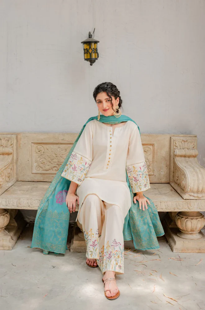 Kastoor - 3PC Lawn Embroidered Suit - FFU0170 - Farakh Fabrics