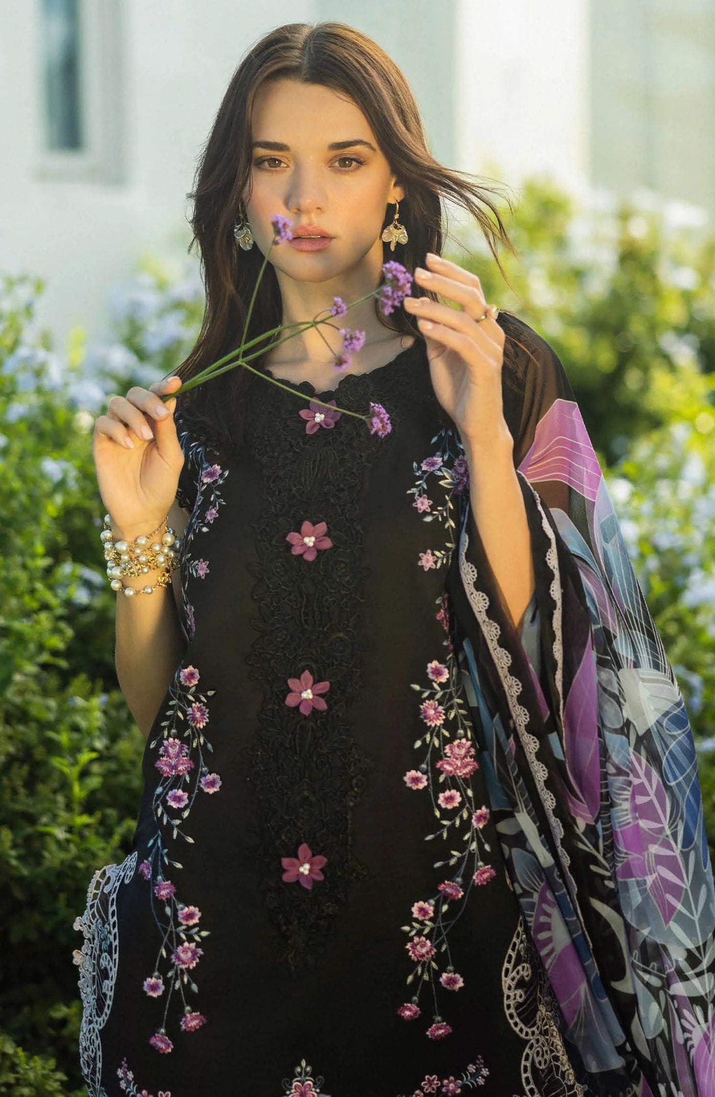 Secret Garden by Mushq Embroidered Dhanak suite Unstitched 3 Piece SO1